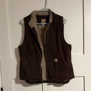Carhartt Dark Brown Fleece-Lined Vest
